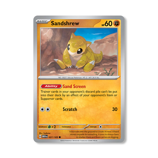 Sandshrew Pokémon Scarlet & Violet 199 - Normal kaart | Engels