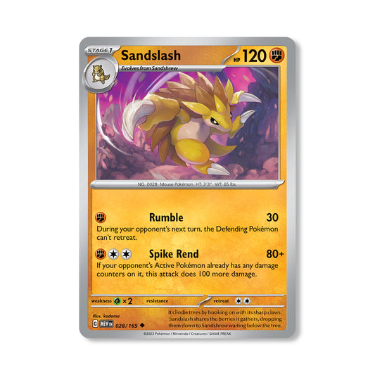 Sandslash Pokémon Scarlet & Violet 201 - Normal kaart | Engels