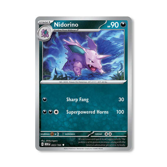 Nidorino Pokémon Scarlet & Violet 212 - Reverse Holo kaart | Engels