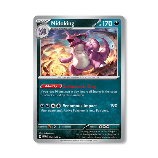 Nidoking Pokémon Scarlet & Violet 213 - Normal kaart | Engels