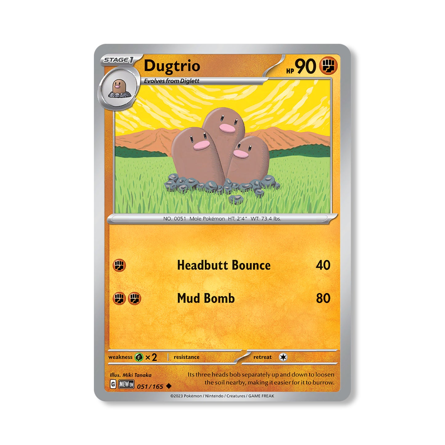 Dugtrio Pokémon Scarlet & Violet 246 - Reverse Holo kaart | Engels