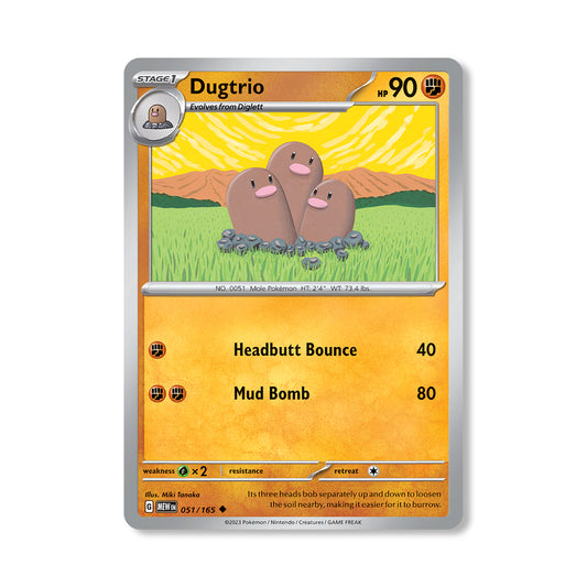 Dugtrio Pokémon Scarlet & Violet 246 - Reverse Holo kaart | Engels