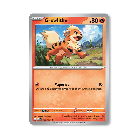 Growlithe Pokémon Scarlet & Violet 259 - Normal kaart | Engels