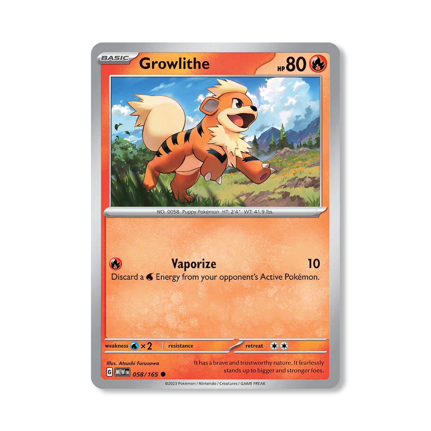 Growlithe Pokémon Scarlet & Violet 260 - Reverse Holo kaart | Engels