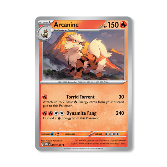 Arcanine Pokémon Scarlet & Violet 262 - Reverse Holo kaart | Engels