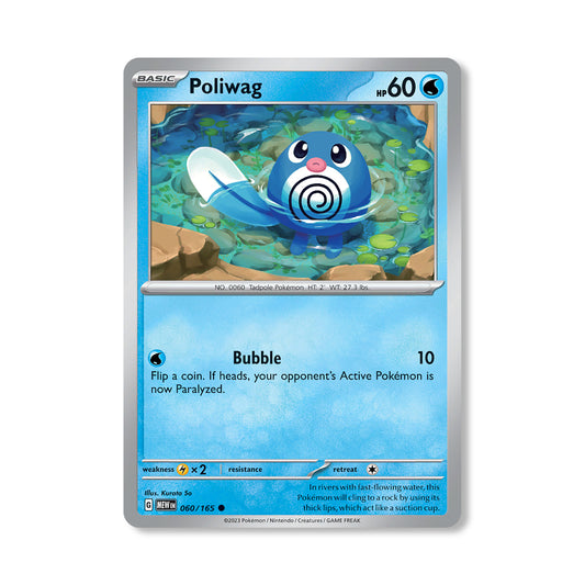 Poliwag Pokémon Scarlet & Violet 264 - Reverse Holo kaart | Engels
