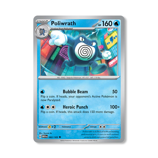 Poliwrath Pokémon Scarlet & Violet 268 - Reverse Holo kaart | Engels