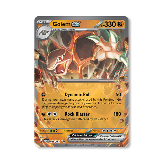 Golem Pokémon Scarlet & Violet 294 - ex kaart | Engels