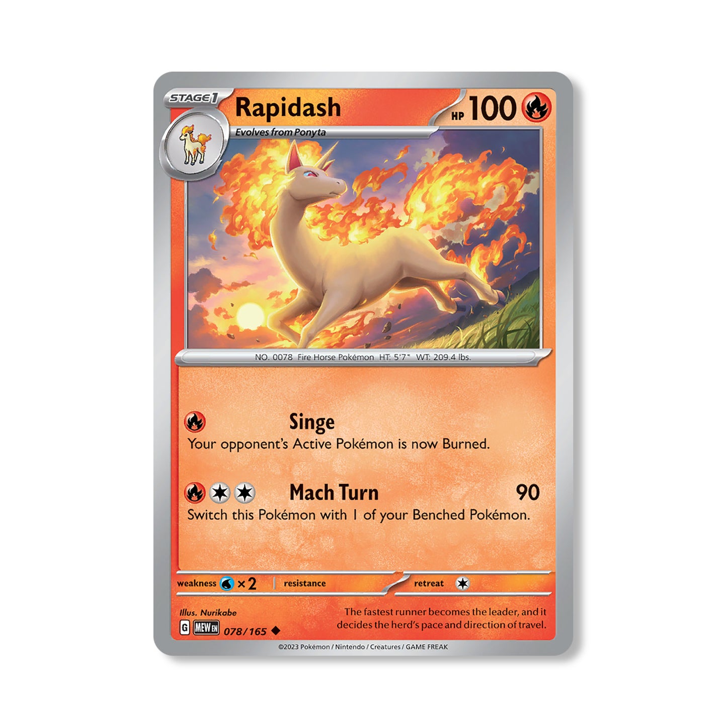 Rapidash Pokémon Scarlet & Violet 298 - Reverse Holo kaart | Engels