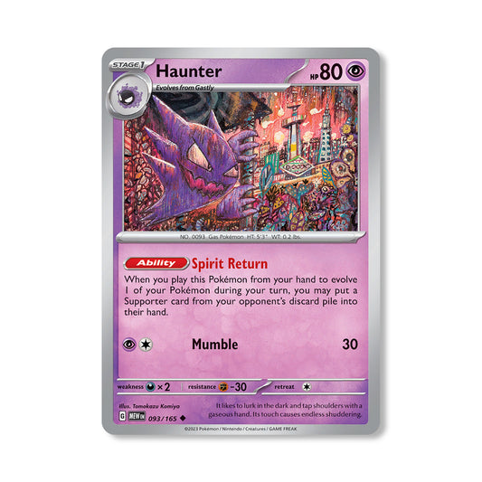Haunter Pokémon Scarlet & Violet 328 - Reverse Holo kaart | Engels