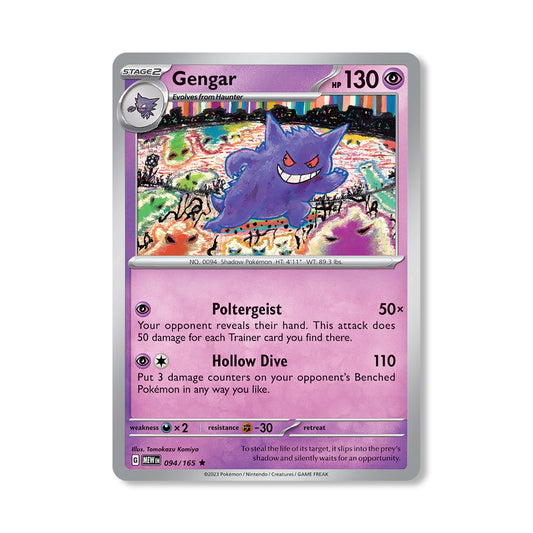 Gengar Pokémon Scarlet & Violet 330 - Reverse Holo kaart | Engels