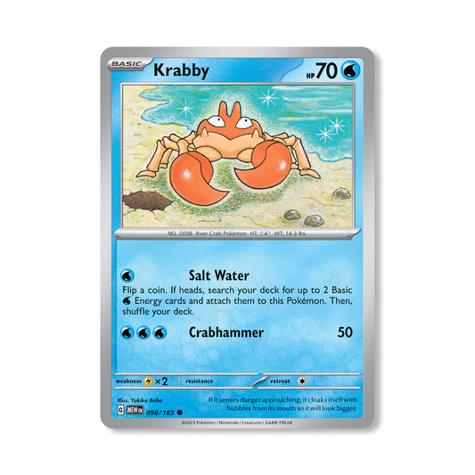 Krabby Pokémon Scarlet & Violet 337 - Normal kaart | Engels