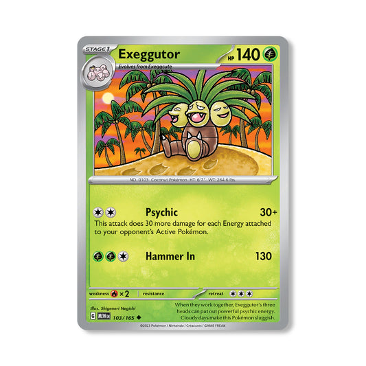 Exeggutor Pokémon Scarlet & Violet 151 - Reverse Holo kaart | Engels