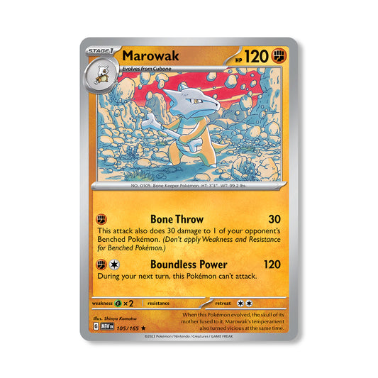 Marowak Pokémon Scarlet & Violet 151 - Reverse Holo kaart | Engels