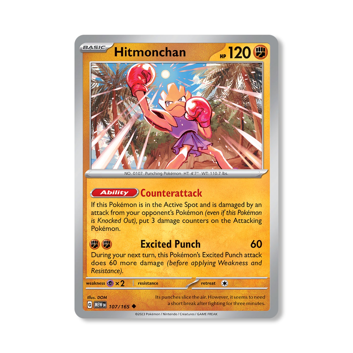 Hitmonchan Pokémon Scarlet & Violet 151 - Normal kaart | Engels