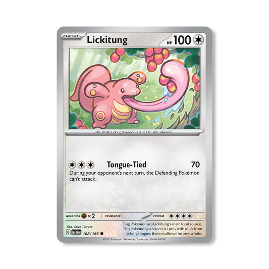 Lickitung Pokémon Scarlet & Violet 151 - Normal kaart | Engels