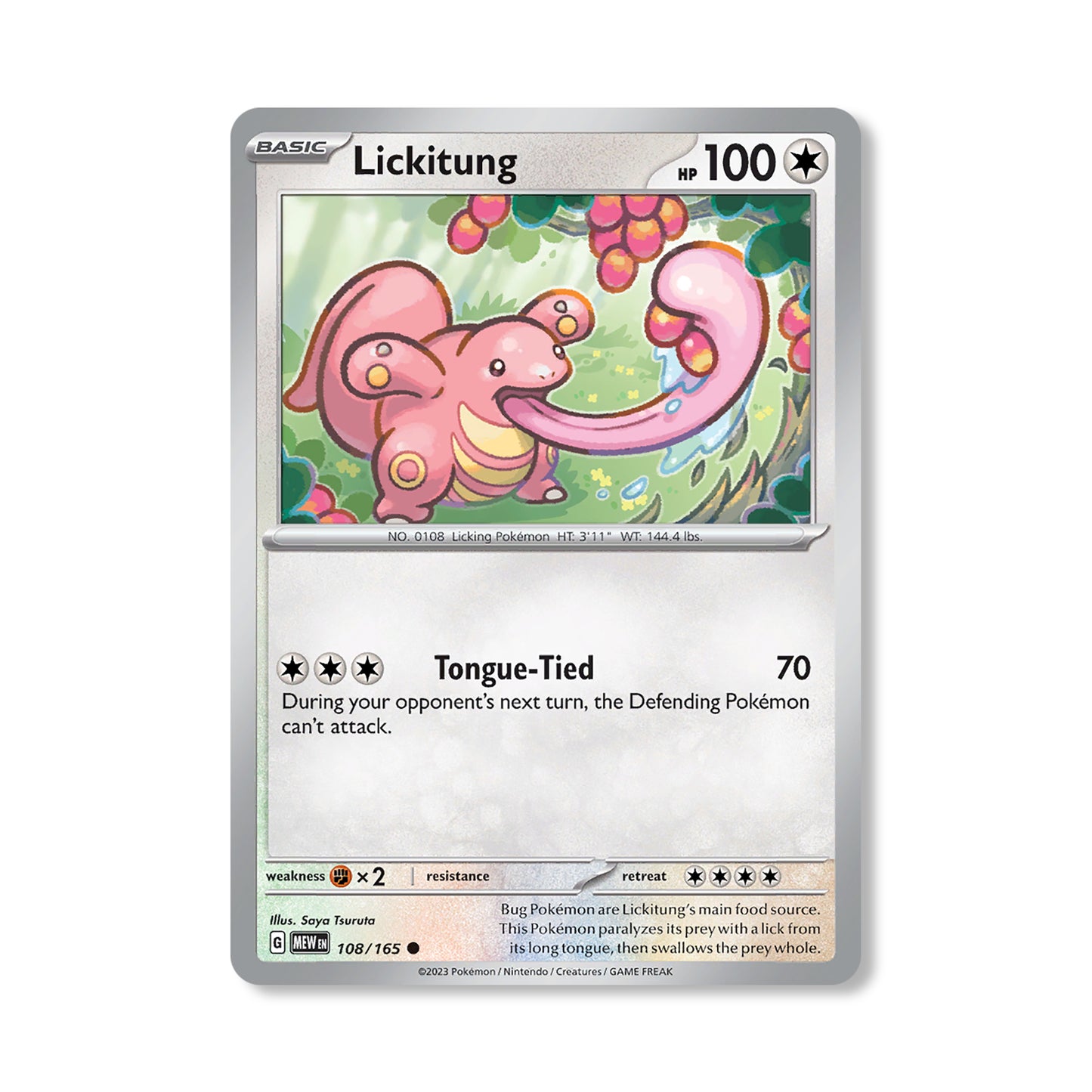 Lickitung Pokémon Scarlet & Violet 151 - Reverse Holo kaart | Engels
