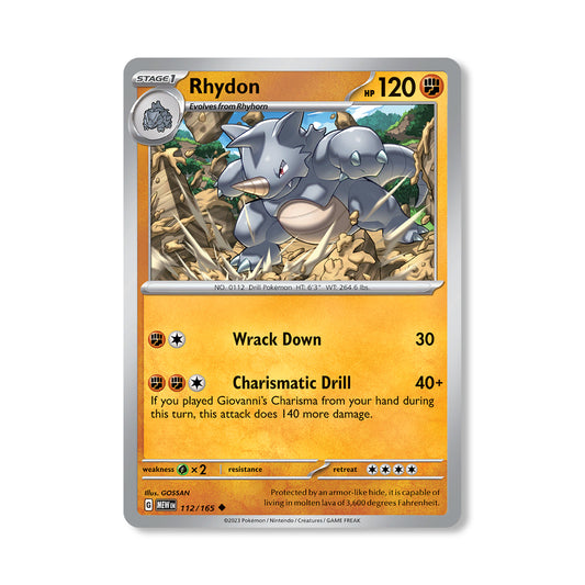 Rhydon Pokémon Scarlet & Violet 151 - Reverse Holo kaart | Engels