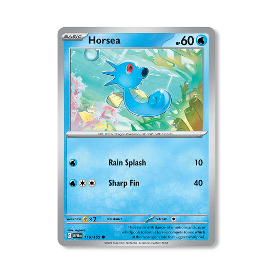 Horsea Pokémon Scarlet & Violet 151 - Reverse Holo kaart | Engels
