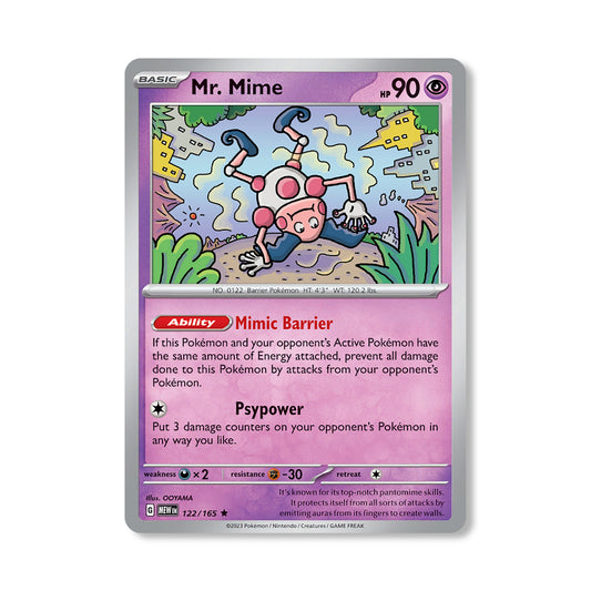 Mr. Mime Pokémon Scarlet & Violet 151 - Normal kaart | Engels