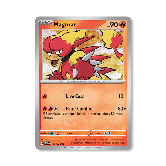 Magmar Pokémon Scarlet & Violet 151 - Normal kaart | Engels