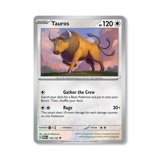 Tauros Pokémon Scarlet & Violet 151 - Normal kaart | Engels