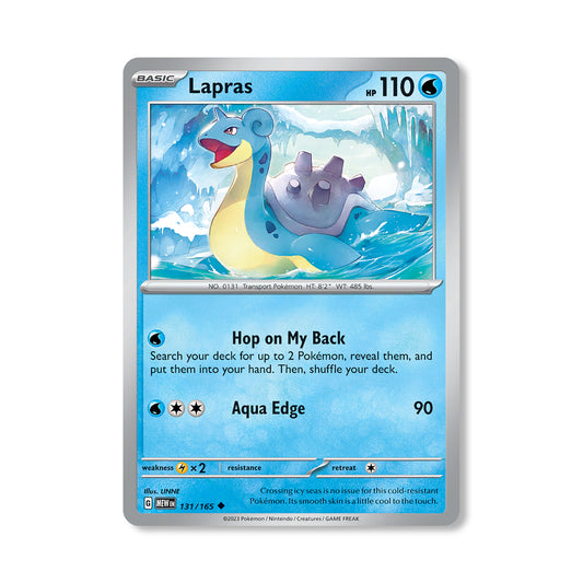 Lapras Pokémon Scarlet & Violet 151 - Normal kaart | Engels
