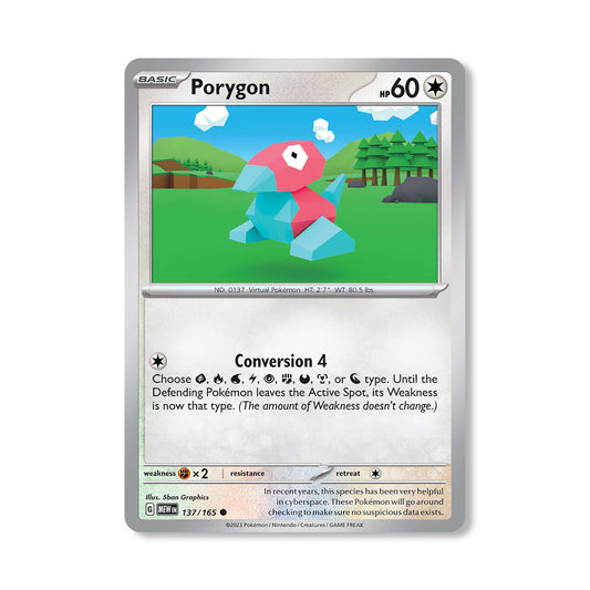 Porygon Pokémon Scarlet & Violet 151 - Normal kaart | Engels