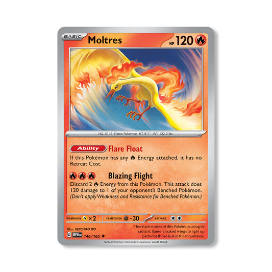 Moltres Pokémon Scarlet & Violet 151 - Normal kaart | Engels