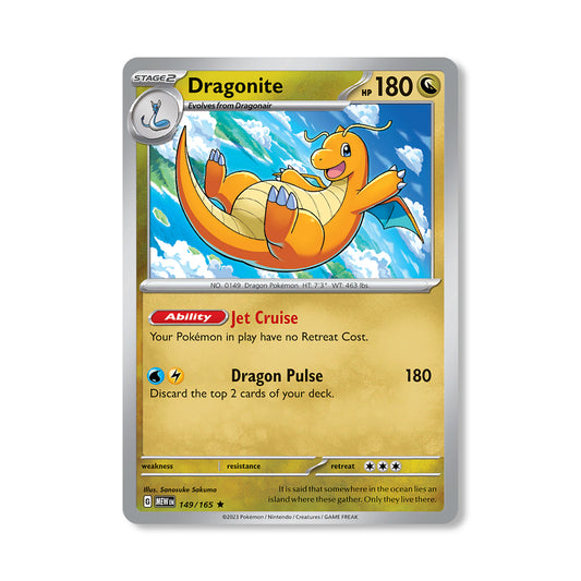 Dragonite Pokémon Scarlet & Violet 151 - Reverse Holo kaart | Engels