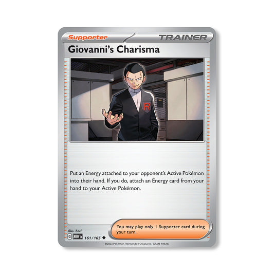 Giovanni's Charisma Pokémon Scarlet & Violet 151 - Normal kaart | Engels
