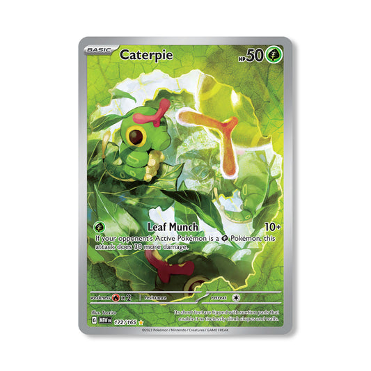 Caterpie Pokémon Scarlet & Violet 151 - Full Art kaart | Engels