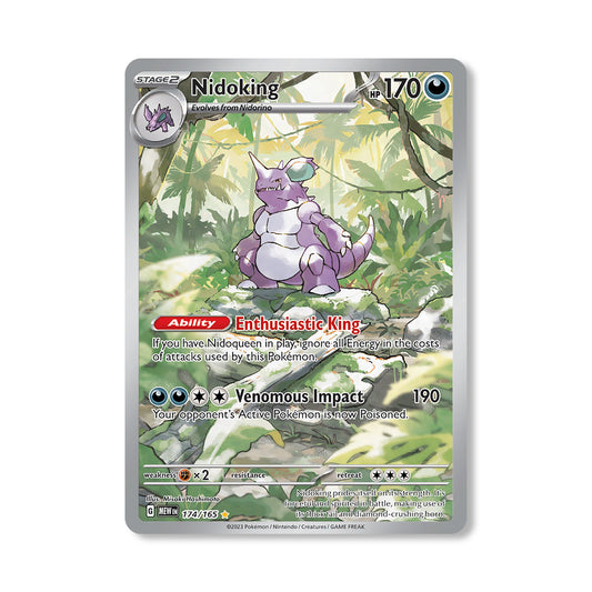 Nidoking Pokémon Scarlet & Violet 151 - Full Art kaart | Engels