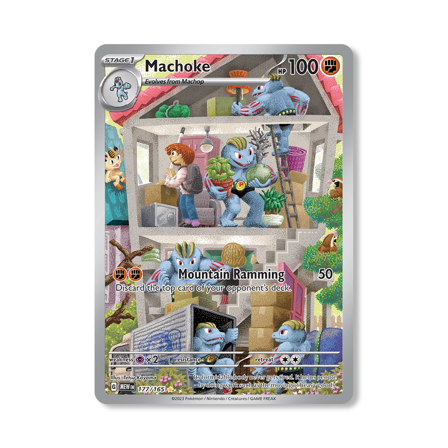 Machoke Pokémon Scarlet & Violet 151 - Full Art kaart | Engels