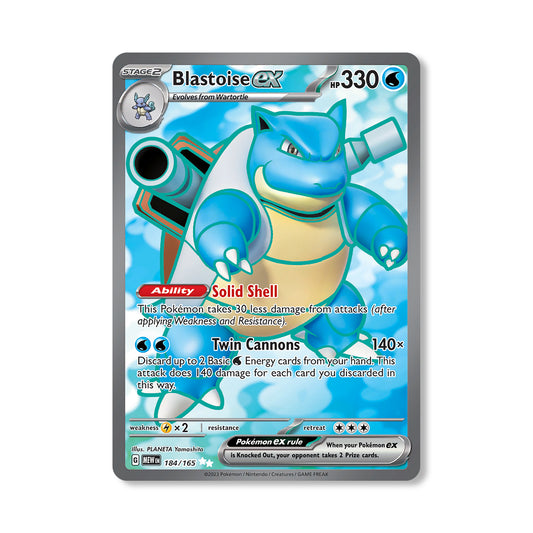 Blastoise ex Pokémon Scarlet & Violet 151 - ex kaart | Engels