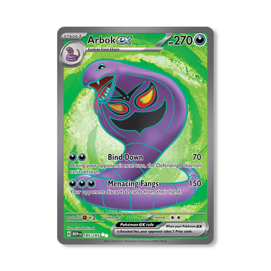 Arbok ex Pokémon Scarlet & Violet 151 - ex kaart | Engels