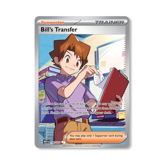 Bill's Transfer Pokémon Scarlet & Violet 151 - Full Art kaart | Engels