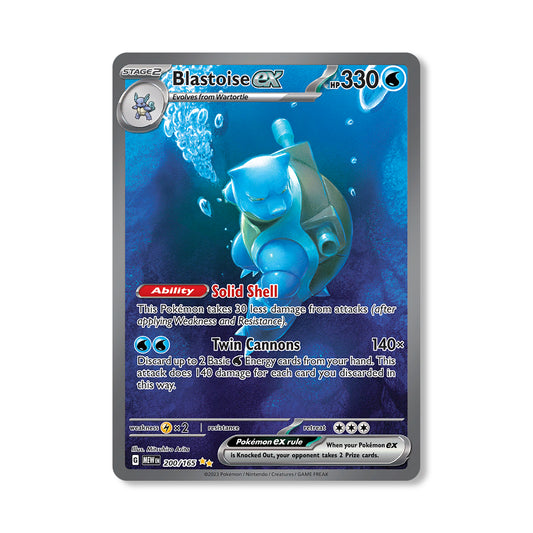 Blastoise ex Pokémon Scarlet & Violet 151 - ex kaart | Engels