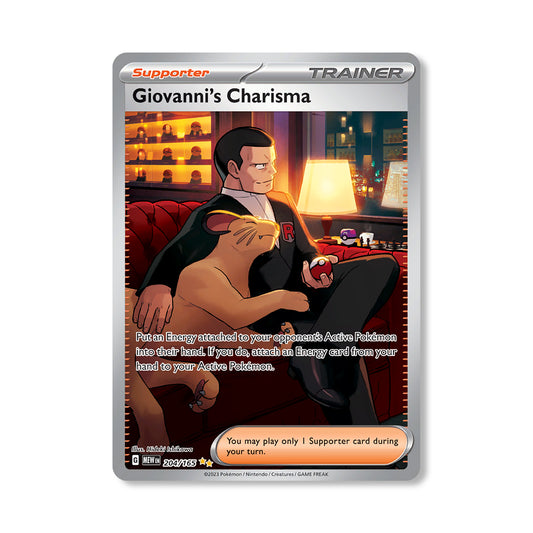 Giovanni's Charisma Pokémon Scarlet & Violet 151 - Full Art kaart | Engels
