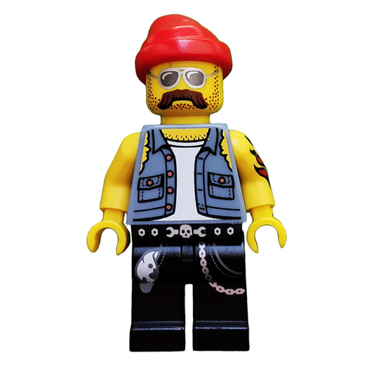 LEGO Minifigures Series 10 Motorcycle Mechanic – Biker Motorcycle Mechanic Minifigure