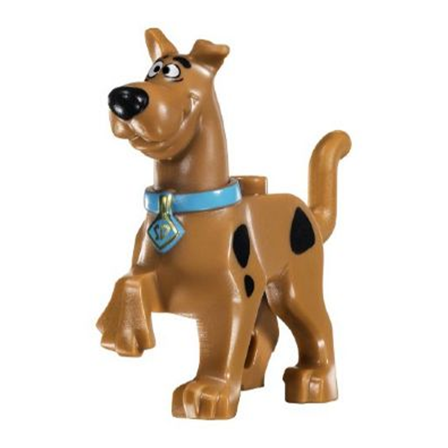 LEGO Scooby-Doo Minifigures – Great Dane Dog Scooby-Doo Walking with Medium Azure Collar Pattern