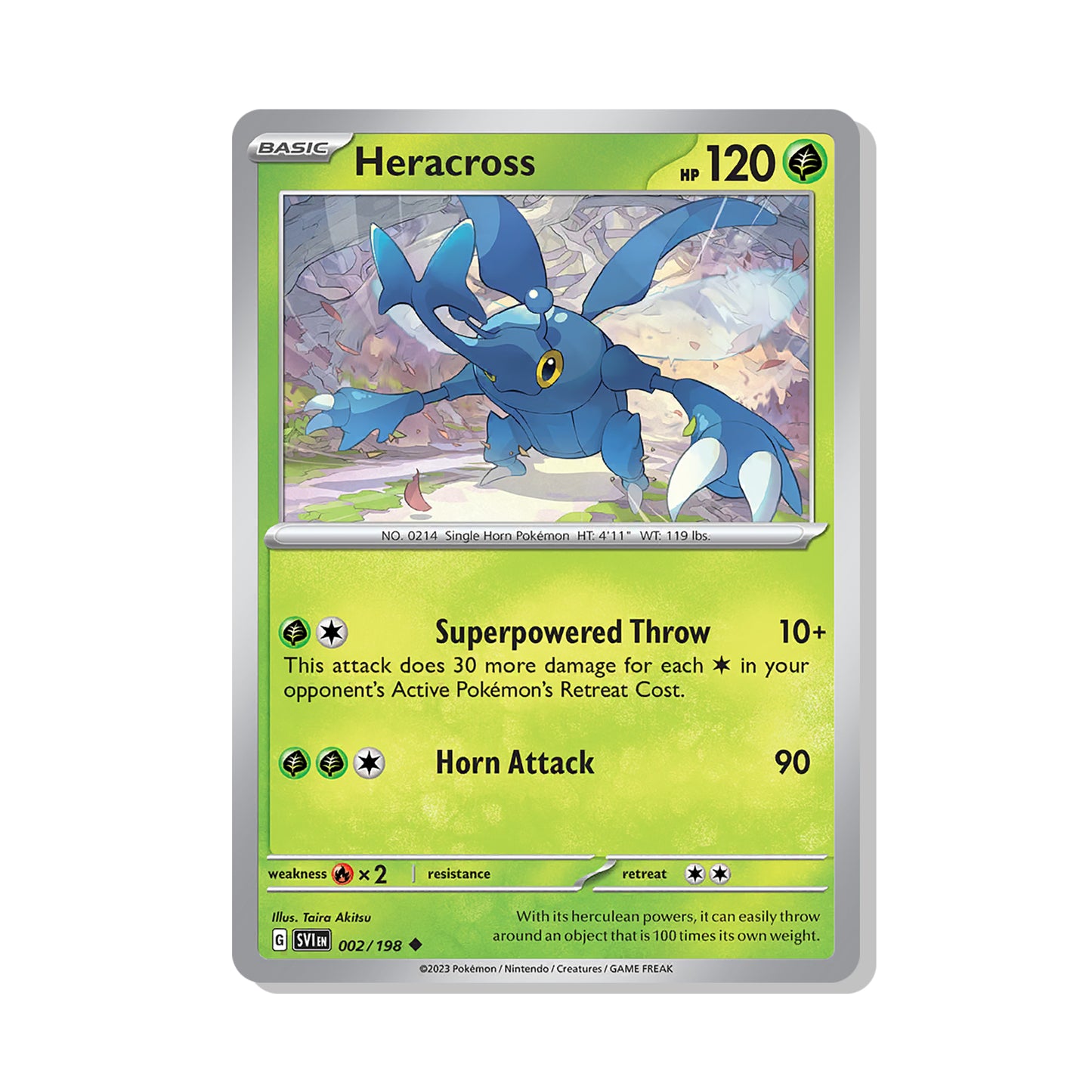 Heracross Pokémon Scarlet & Violet - Reverse Holo kaart | Engels