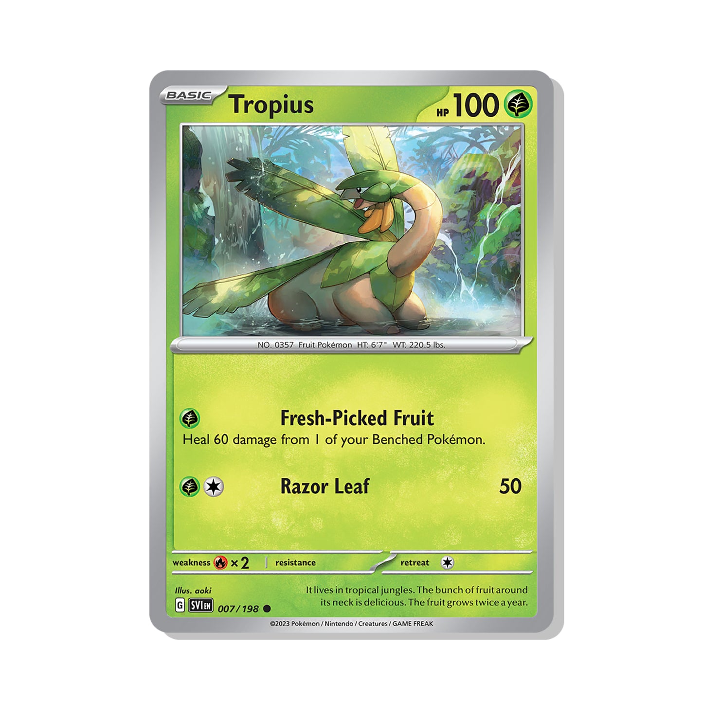 Tropius Pokémon Scarlet & Violet - Reverse Holo kaart | Engels