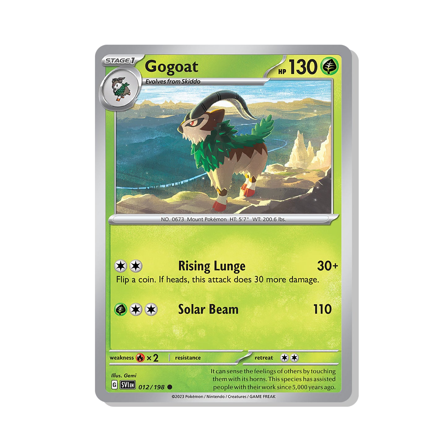 Gogoat Pokémon Scarlet & Violet - Reverse Holo kaart | Engels