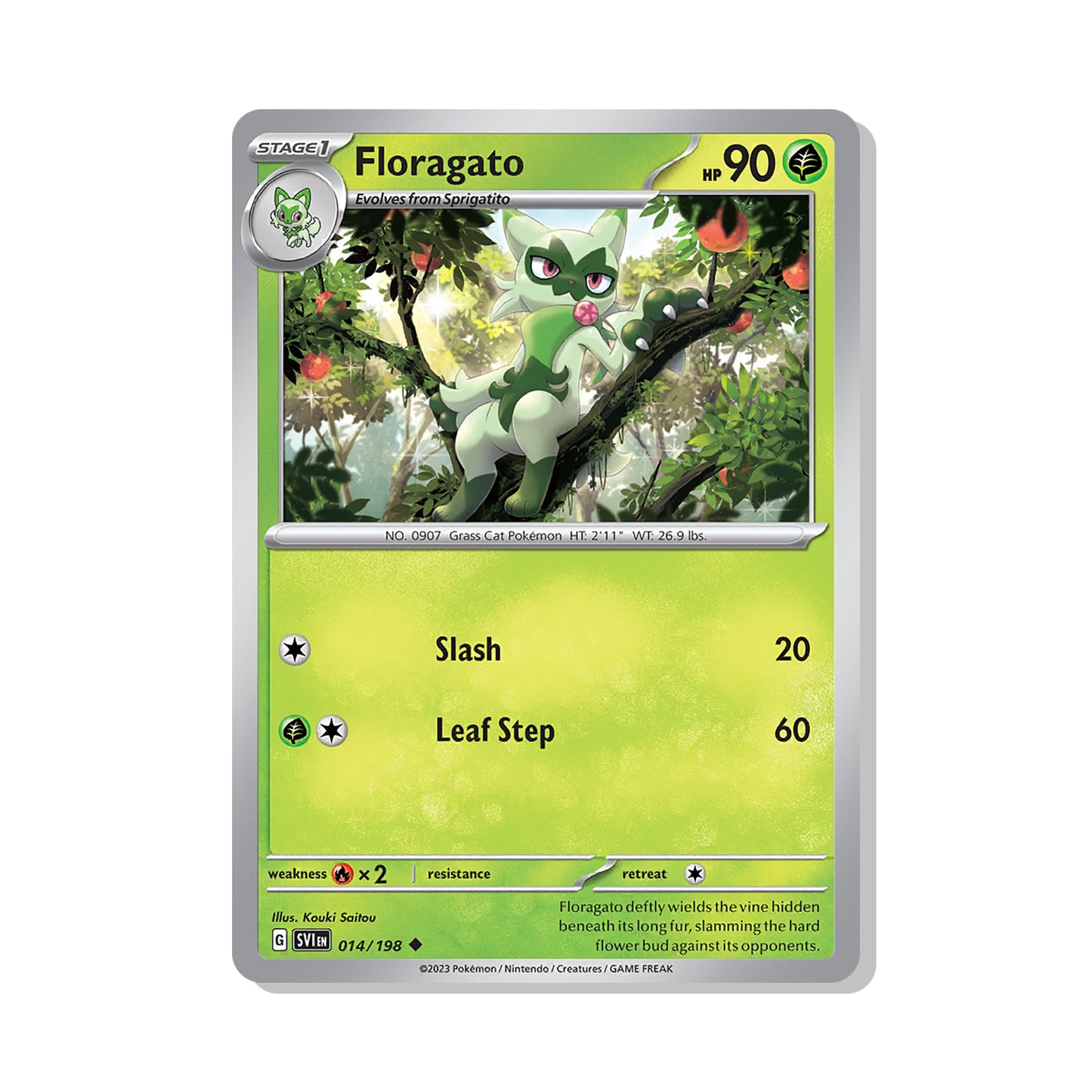 Floragato Pokémon Scarlet & Violet - Normal kaart | Engels