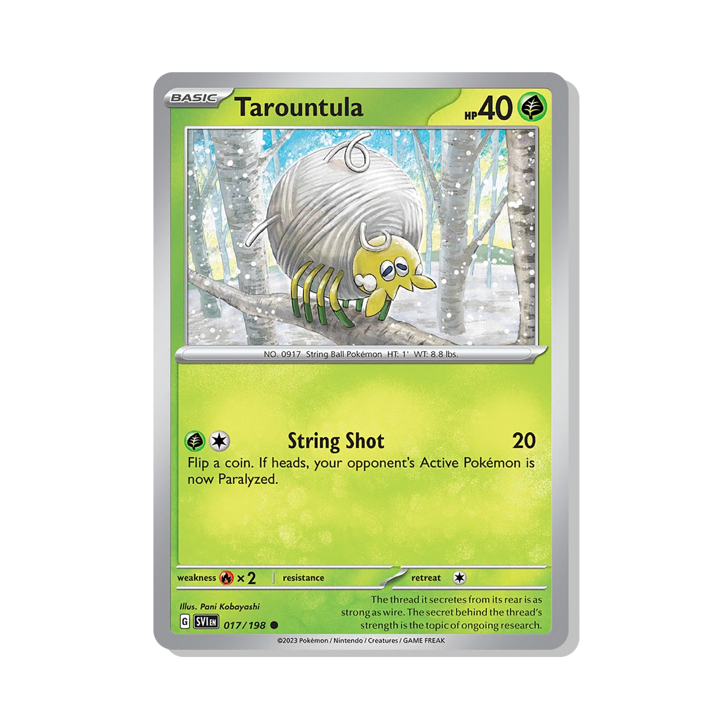 Tarountula Pokémon Scarlet & Violet - Reverse Holo kaart | Engels