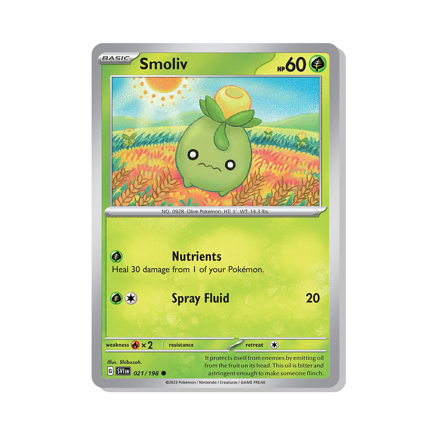 Smoliv Pokémon Scarlet & Violet - Normal kaart | Engels