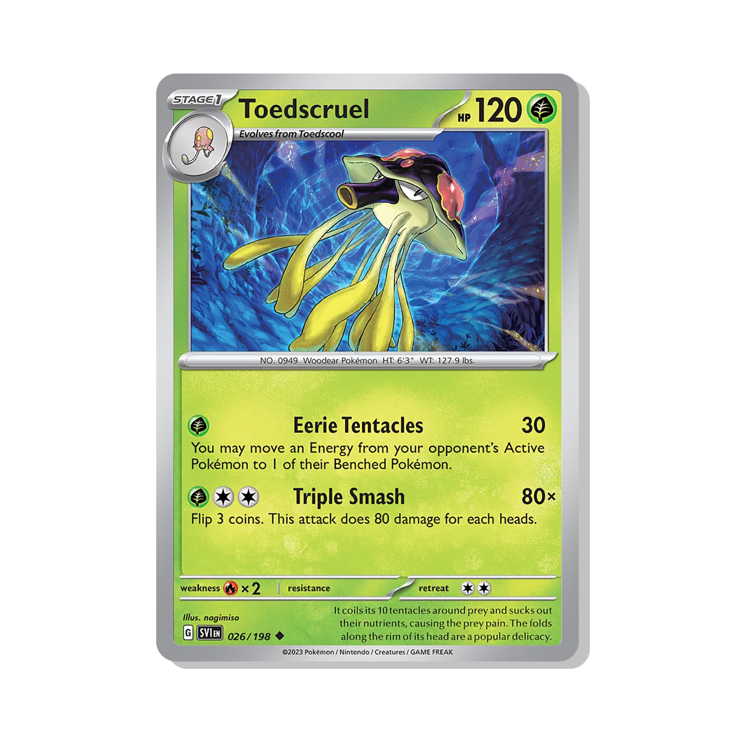 Toedscruel Pokémon Scarlet & Violet - Normal kaart | Engels