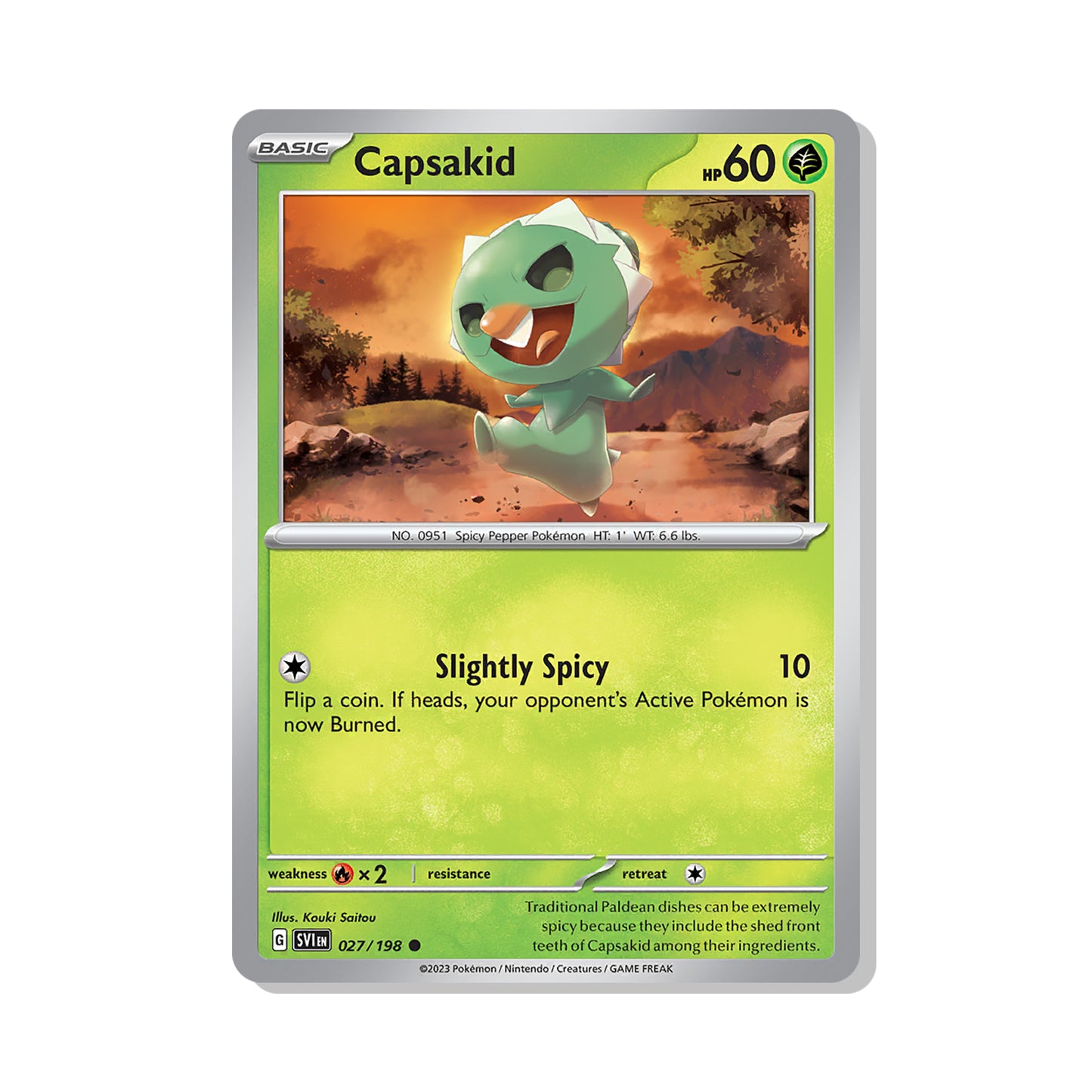 Capsakid Pokémon Scarlet & Violet - Normal kaart | Engels