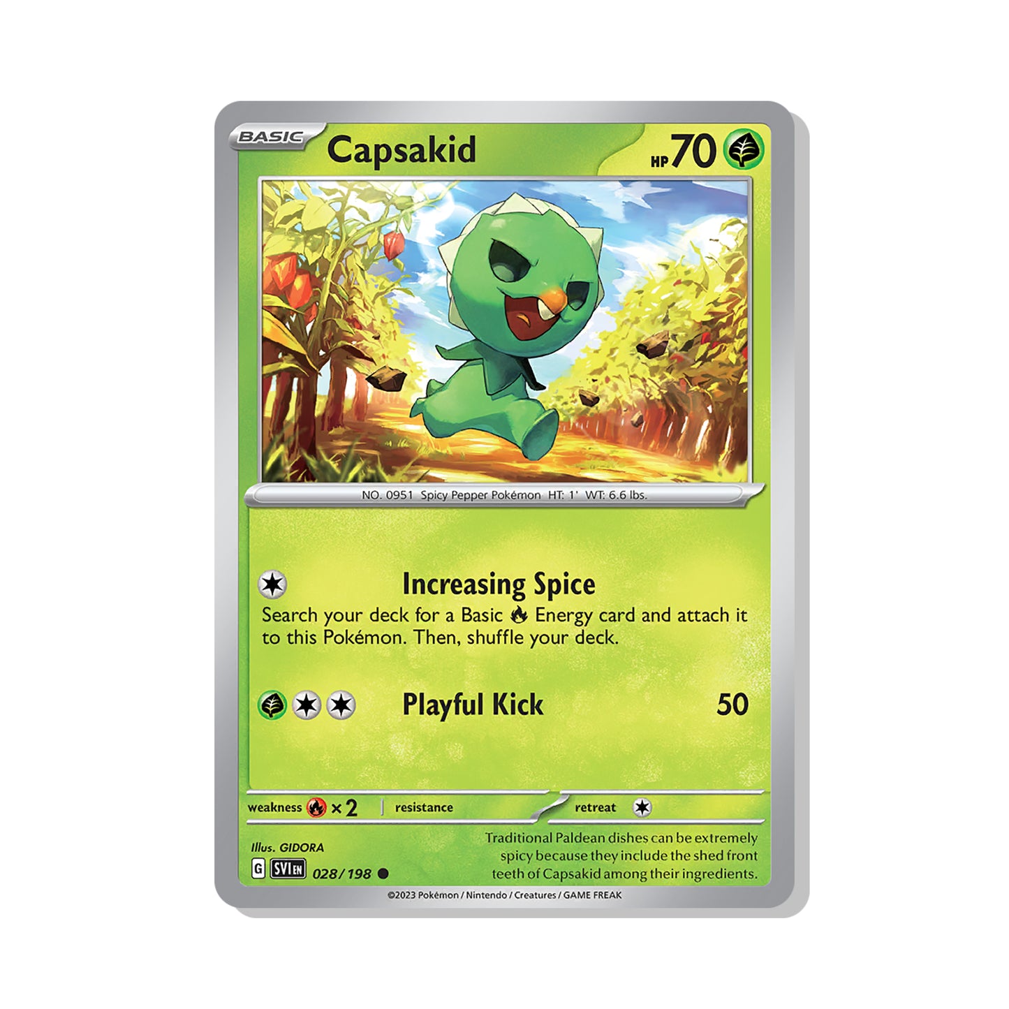 Capsakid Pokémon Scarlet & Violet - Reverse Holo kaart | Engels